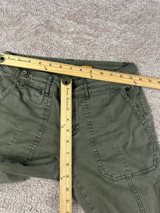 Pilcro Anthropologie Hyphen Jeans Moss Olive Green Casual Pants Women's 27 - Picture 8 of 14